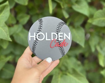 Baseball Birth Sign Sports Baby Announcement Sign