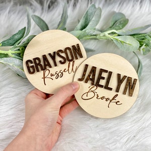 Baby Name Sign | Newborn Photo Prop | Hospital Announcement | Mini name sign | 3D Sign | Wooden Birth Announcement | Newborn Baby