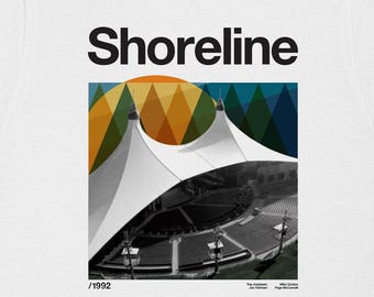 Phish Shoreline Amphitheater T-Shirt – Midcentury Modern Design
