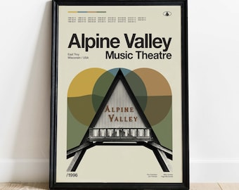 Phish – Alpine Valley Music Theatre 18x24 (Mid-Century Modern) Poster – FREE U.S. SHIPPING! - Gift - Phish - Poster