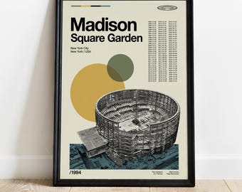 Phish Madison Square Garden Poster – Mid-Century Modern Design (18" x 24")