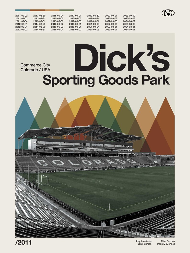 Phish Dick's Sporting Goods Park Mid-Century Modern Poster (18" x 24") image 2