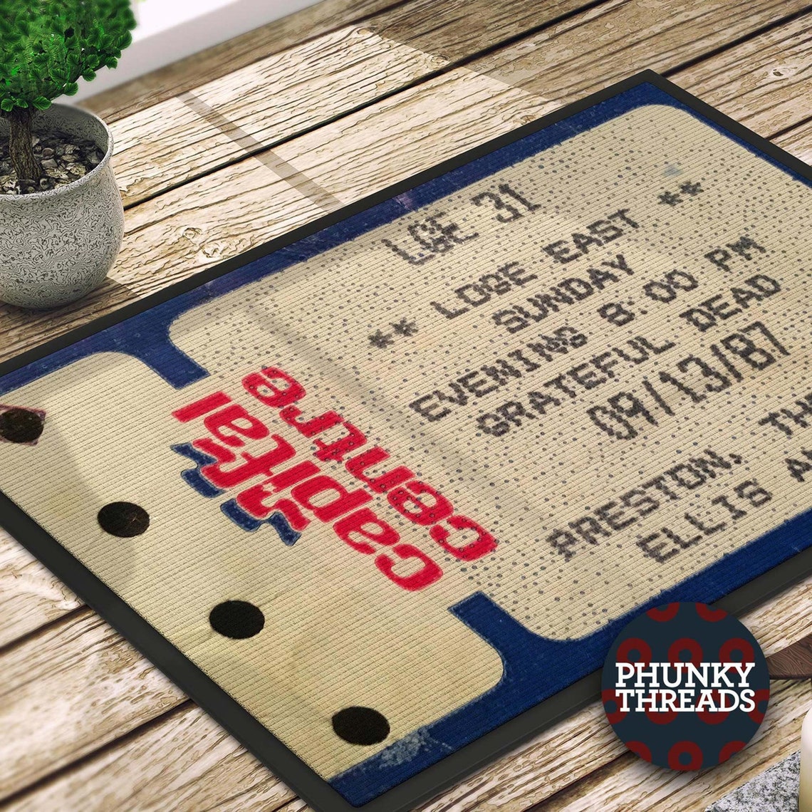 Ticket Stub Door Mat Custom Photo Concert Ticket Stub Etsy
