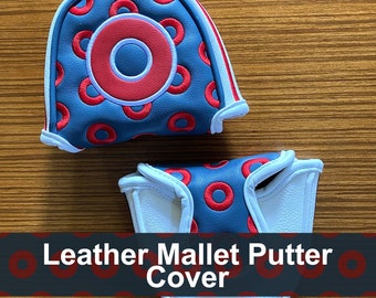 Phish Donut Leather Golf Mallet Putter Head Cover – Unique Gift for Phish Fans Match with a T-Shirt or Baseball Hat