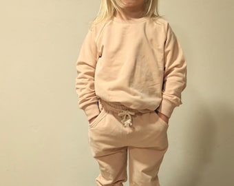 Lounge set Pink sweatshirt set Comfy toddler clothes Beach wear baby girl set 5yr girl clothes french terry sweats baby girl sweatshirt