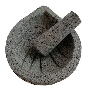 8 inch Molcajete Mexican volcanic stone mortar 20 cm. Molcajete sheet.