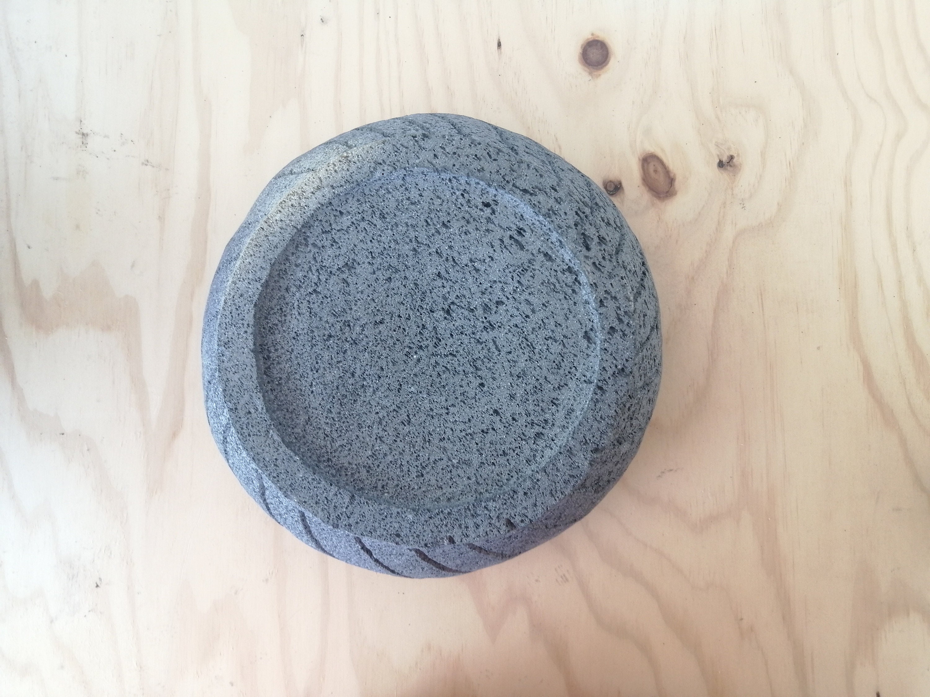 Large Molcajete mexican mortar flat base. Modern desing Etsy