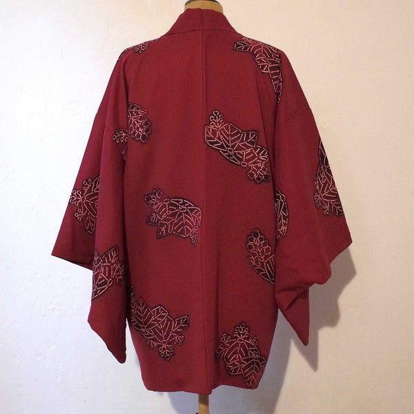 Veste Kimono femme, Veste Kimono antique japonaise, Veste Kimono en soie, Veste Kimono pièce unique, Veste Kimono cousue a la main