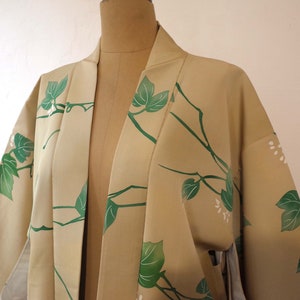 Veste Kimono en soie japonaise, Veste Kimono pièce unik cousue main, Veste Kimono femme, haori, Antiquité japonaise, veste haori bild 4