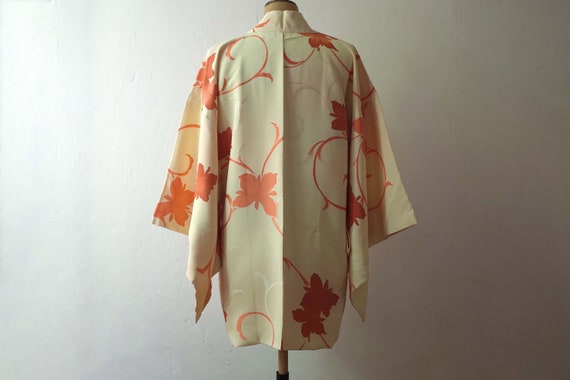 Veste Kimono en soie japonaise, Veste Kimono pièce unique cousue main, Veste Kimono femme, Antiquité japonaise, veste Haori vintage