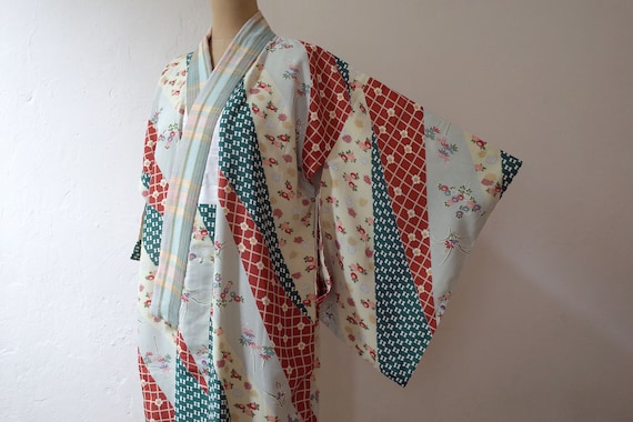 kimono, vintage Japanese silk kimono, antique silk