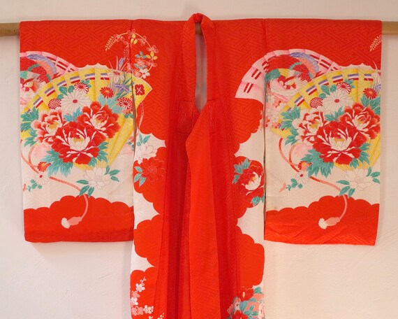 kids kimono, vintage Japanese kids kimono, antique