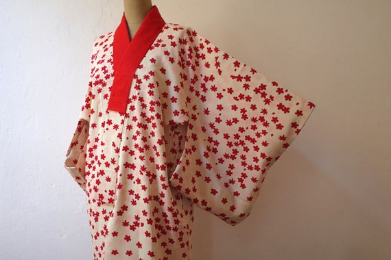 kimono, vintage Japanese silk kimono, antique silk