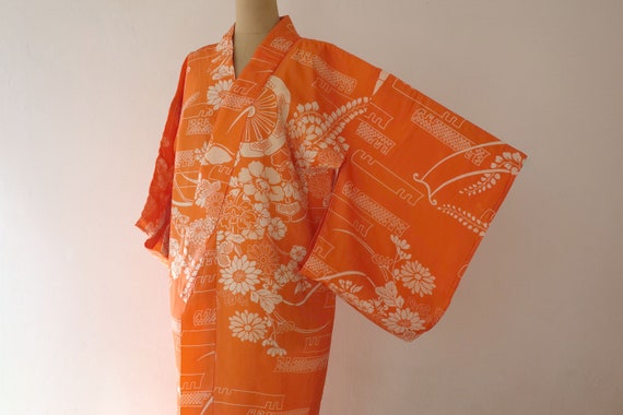 kimono, vintage Japanese silk kimono, antique silk
