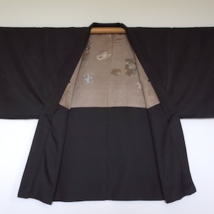 Veste Kimono en soie japonaise, Veste Kimono pièce unique cousue main, Veste Kimono homme, Antiquité japonaise, haori, embroidery