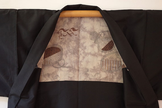 kimono, haori, vintage Japanese kimono jacket, men