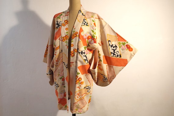 kimono, haori, vintage Japanese kimono jacket, wom