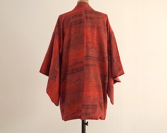 Kimono-Weste aus japanischem Stoff, Kimono-Weste mit einzigartiger Hauptfarbe, Kimono-Weste für Frauen, Haori, japanischer Stil, Haori-Weste