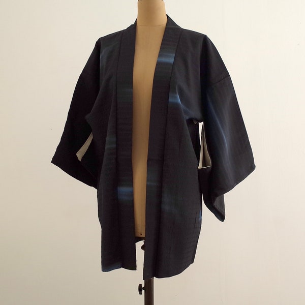 Veste Kimono pièce unique, Kimono soie japonais, Veste Kimono cousue main, Veste Kimono femme, haori, Antiquité japonaise, veste haori