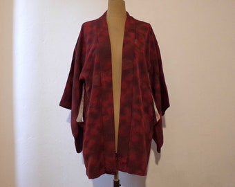Veste Kimono en soie japonaise, Veste Kimono pièce unique cousue main, Veste Kimono femme, Antiquité japonaise, veste Haori vintage
