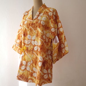 Veste Kimono en coton, Veste Kimono pièce unique cousue main, Veste Kimono femme, Antiquité japonaise, veste Haori vintage
