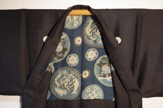 kimono, haori, vintage Japanese silk kimono jacket