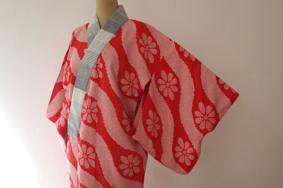 kimono, vintage Japanese silk kimono, antique silk