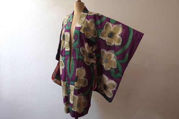kimono, haori, vintage Japanese kimono jacket, wom