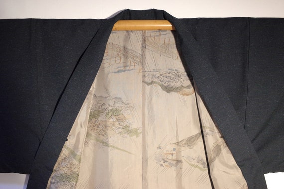 kimono, haori, vintage Japanese silk kimono jacket