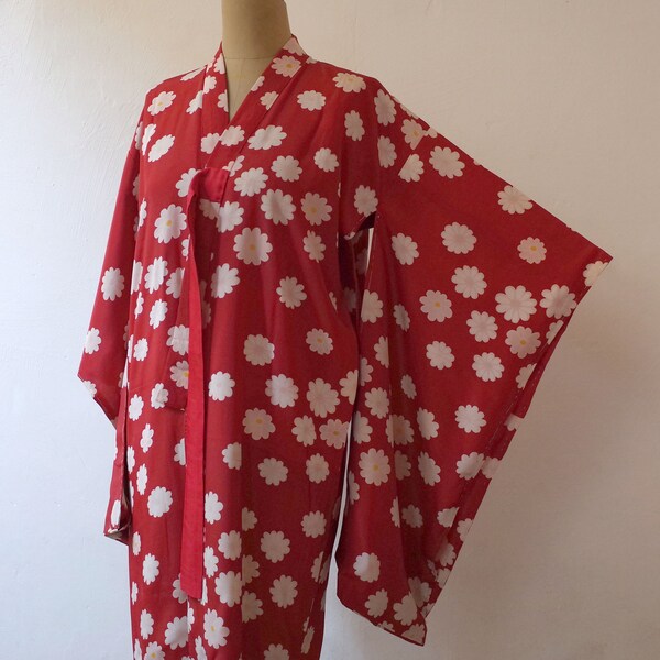 kimono, vintage Japanese silk kimono, antique silk kimono, kimono cardigan, dressing gown, kimono d'intérieur, juban