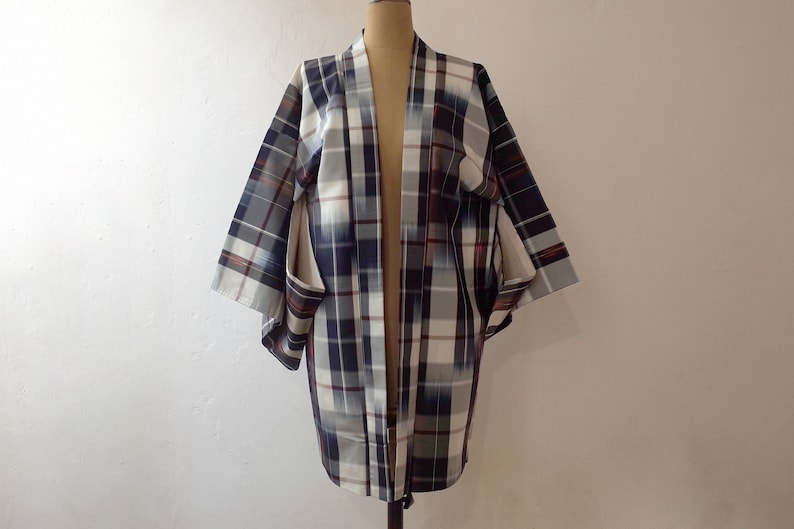 One Piece Kimono Jacket, Japanese Silk Kimono, Handsewn Kimono Jacket, Women's Kimono Jacket