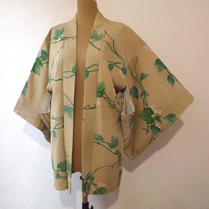 Veste Kimono en soie japonaise, Veste Kimono pièce unik cousue main, Veste Kimono femme, haori, Antiquité japonaise, veste haori bild 2