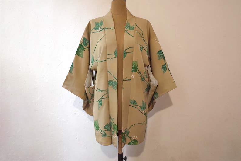Veste Kimono en soie japonaise, Veste Kimono pièce unik cousue main, Veste Kimono femme, haori, Antiquité japonaise, veste haori bild 1