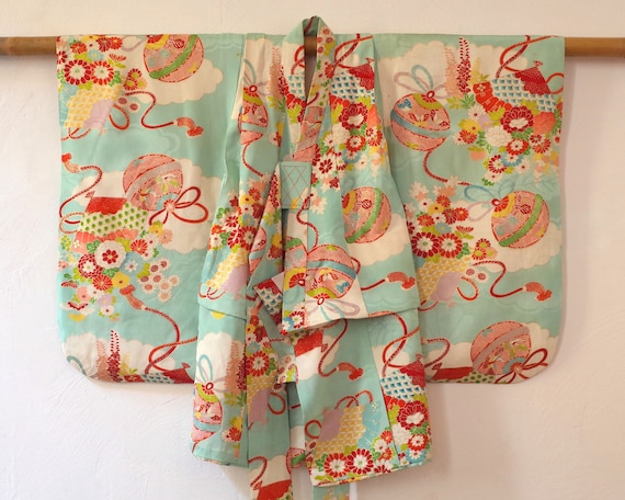 kids kimono, vintage Japanese kids kimono, antique