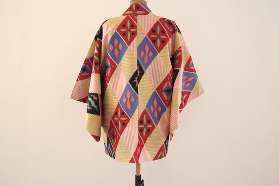 Veste Kimono en soie japonaise, Veste Kimono pièce unique cousue main, Veste Kimono femme, Antiquité japonaise, veste haori meisen Années 20