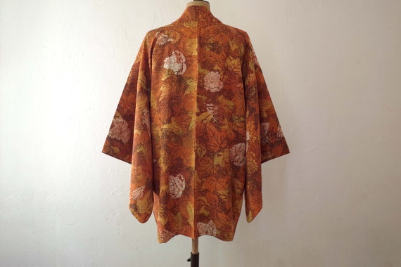 Veste Kimono en soie japonaise, Veste Kimono pièce unique cousue main, Veste Kimono femme, Antiquité japonaise, veste Haori vintage