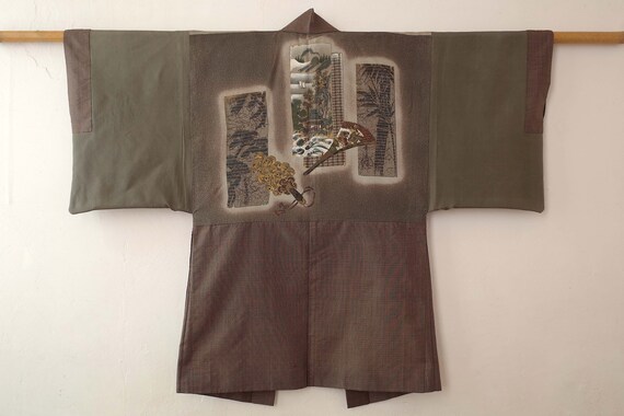 Veste Kimono pièce unique, Kimono soie japonais, … - image 3