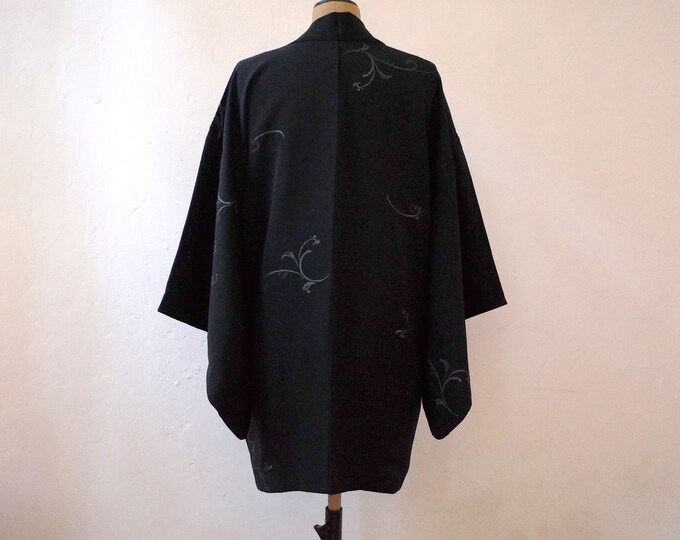 One Piece Kimono Jacket Japanese Silk Kimono Handsewn Etsy