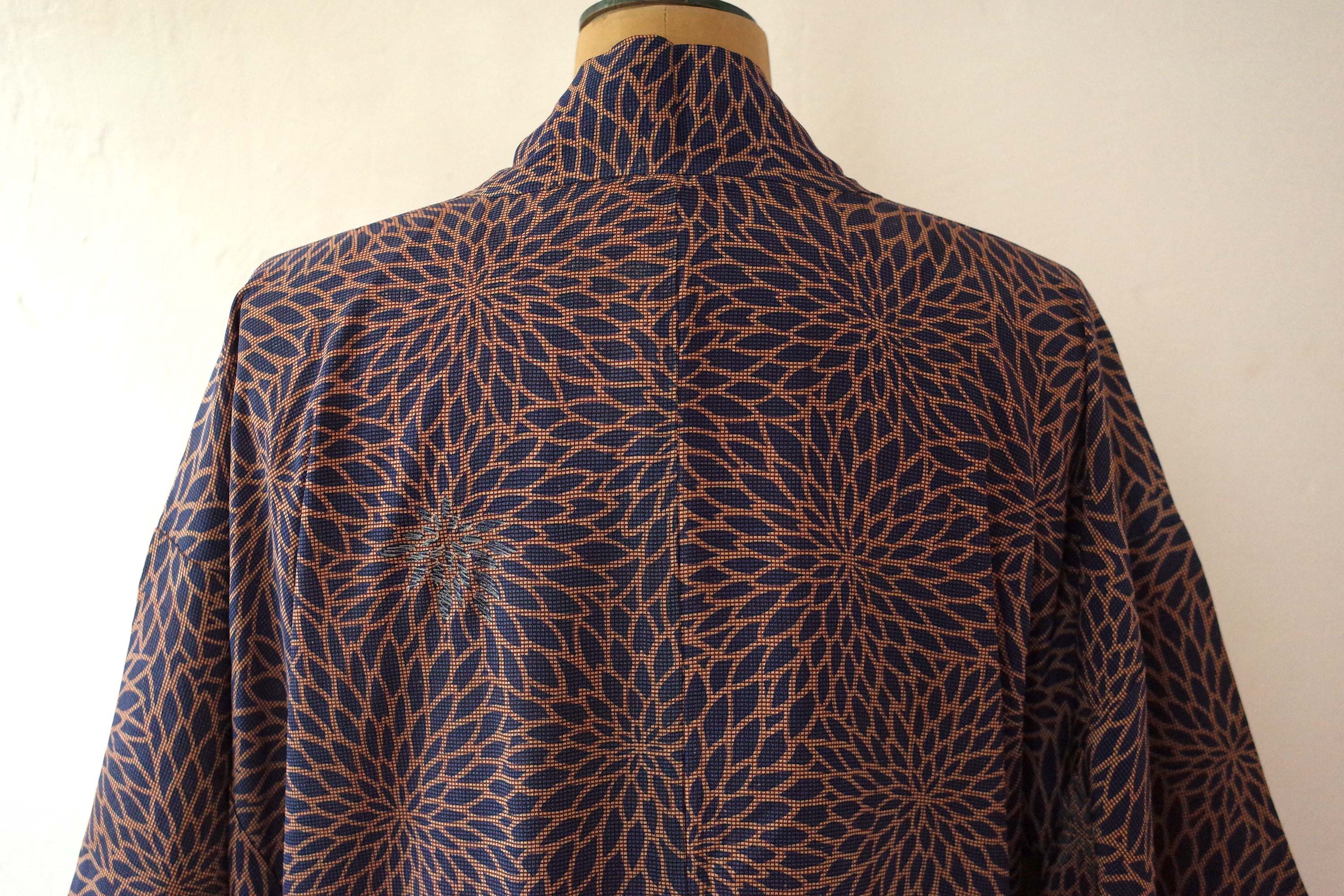 One Piece Kimono Jacket Japanese Silk Kimono Handsewn Etsy