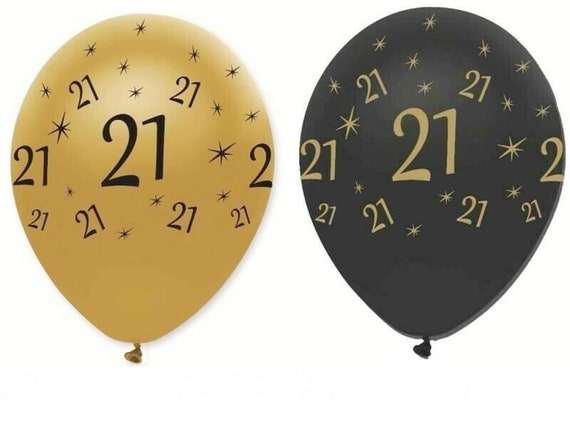 6 X PRINTED LATEX BALLOONS AGE 18 HELIUM QUALITY 18th BIRTHDAY PARTY DECORATION