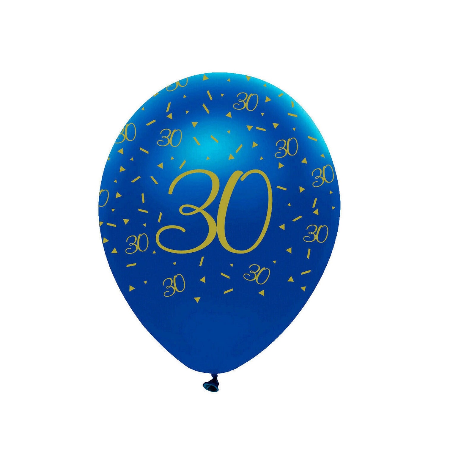6 Pack 30th Birthday Blue & Gold Helium Balloons / Age 30 Etsy UK
