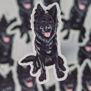 Black German Shepherd Dog Breed Sticker