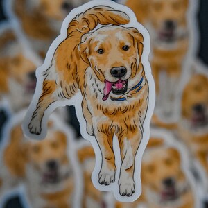 Light Golden Retriever Dog Breed Sticker