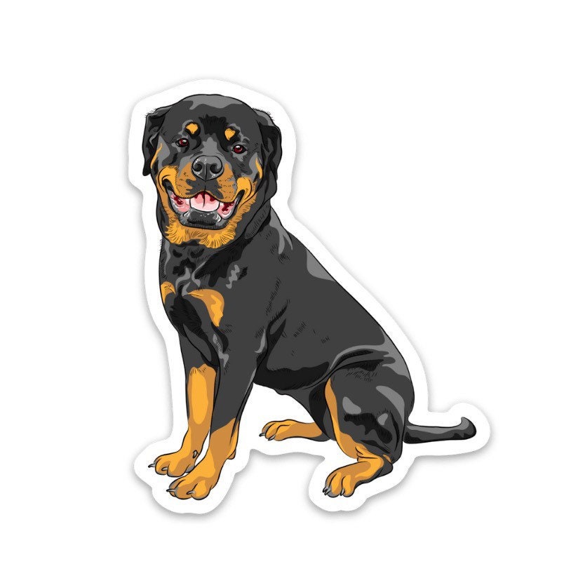 Rottweiler Sticker (dog Breed Sticker) - Etsy