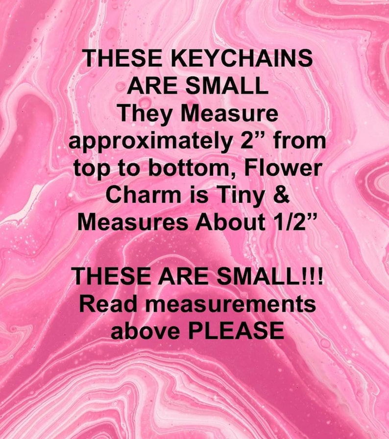 Flower Charm Initial Keychain | Gold Bag Purse Accessory afbeelding 3