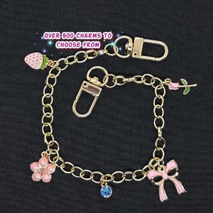 Custom Bag Charm Chain | Gold Bag Charm | Purse Charm | Women&#39;s Bag Accessories | Birthday Gift | Gift for Her| Mother&#39;s Day|Custom Keychain
