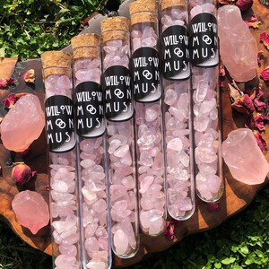 1 Rose Quartz Self Love Chip Vial, self love, geology, rocks, crystal healing, heart chakra, gift ideas, resin, jewelry, self care, love
