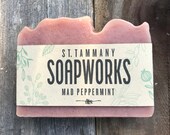 Mad Peppermint Soap, Handmade Holiday Soap, Christmas Soap, Gifts for Her, Gifts for Him