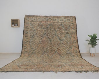 Vintage moroccan rug - large Vintage Rug  - 6x10 rug - Authentic Moroccan Berber rug