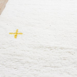 Marokkanischer Teppich für Wohnzimmer Boho Teppich bunt Flauschiger Teppich Weicher Wollteppich Shag Teppich Beni ourain Stil Echte Lammwolle Bild 5